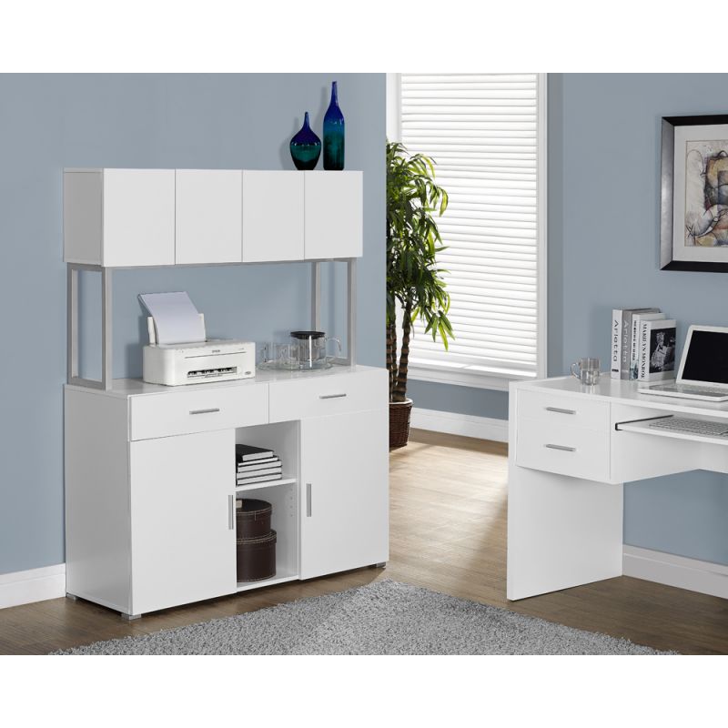 Monarch Specialties White Hollow-Core 3 Drawer File Cabinet on Castors I 7048 
