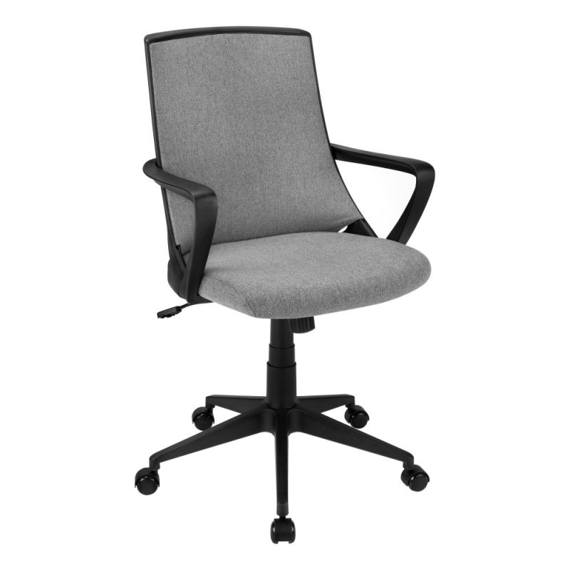 Monarch Specialties - Office Chair, Adjustable Height, Swivel, Ergonomic, Armrests, Computer Desk, Work, Metal, Mesh, Black, Grey, Contemporary, Modern - I-7297