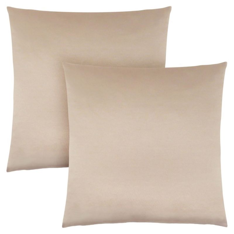 Monarch Specialties - Pillows, (Set of 2) 18 X 18 Square, Insert Included, Decorative Throw, Accent, Sofa, Couch, Bedroom, Polyester, Hypoallergenic, Gold, Modern - I-9335