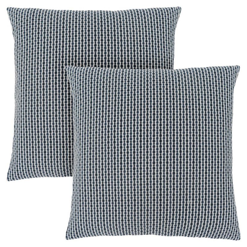 Monarch Specialties - Pillows, (Set of 2) 18 X 18 Square, Insert Included, Decorative Throw, Accent, Sofa, Couch, Bedroom, Polyester, Hypoallergenic, Blue, Modern - I-9241
