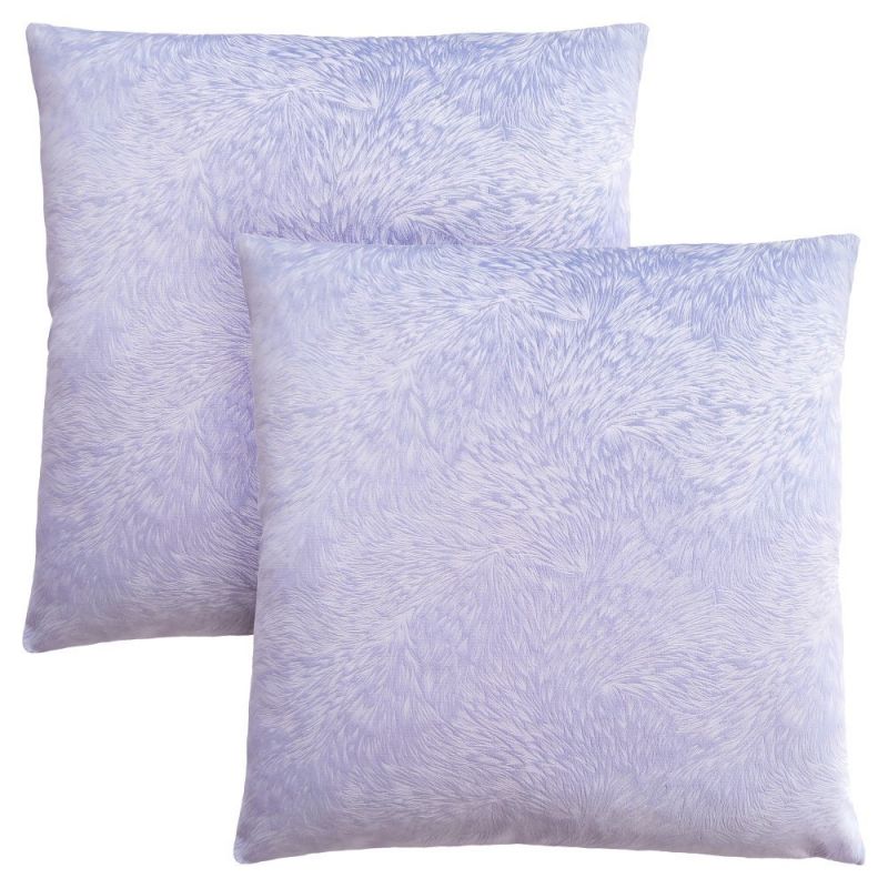 Monarch Specialties - Pillows, (Set of 2) 18 X 18 Square, Insert Included, Decorative Throw, Accent, Sofa, Couch, Bedroom, Polyester, Hypoallergenic, Purple, Modern - I-9325