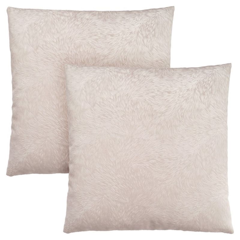Monarch Specialties - Pillows, (Set of 2) 18 X 18 Square, Insert Included, Decorative Throw, Accent, Sofa, Couch, Bedroom, Polyester, Hypoallergenic, Beige, Modern - I-9319