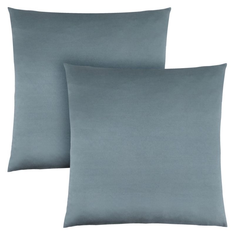 Monarch Specialties - Pillows, (Set of 2) 18 X 18 Square, Insert Included, Decorative Throw, Accent, Sofa, Couch, Bedroom, Polyester, Hypoallergenic, Blue, Modern - I-9343