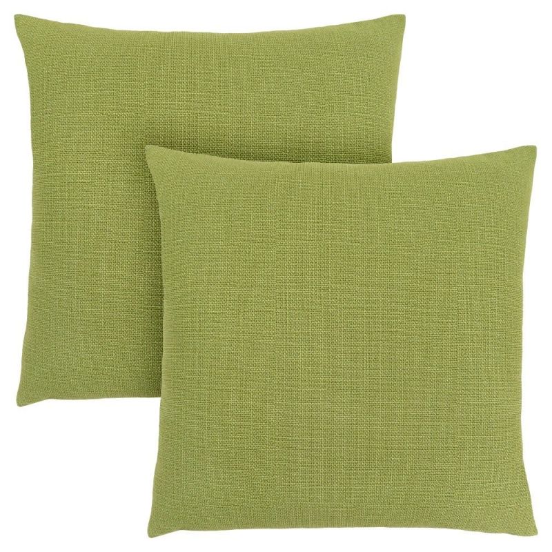 Monarch Specialties - Pillows, (Set of 2) 18 X 18 Square, Insert Included, Decorative Throw, Accent, Sofa, Couch, Bedroom, Polyester, Hypoallergenic, Green, Modern - I-9293