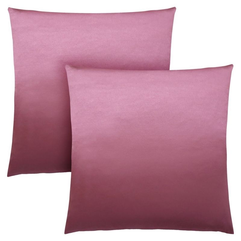 Monarch Specialties - Pillows, (Set of 2) 18 X 18 Square, Insert Included, Decorative Throw, Accent, Sofa, Couch, Bedroom, Polyester, Hypoallergenic, Pink, Modern - I-9339