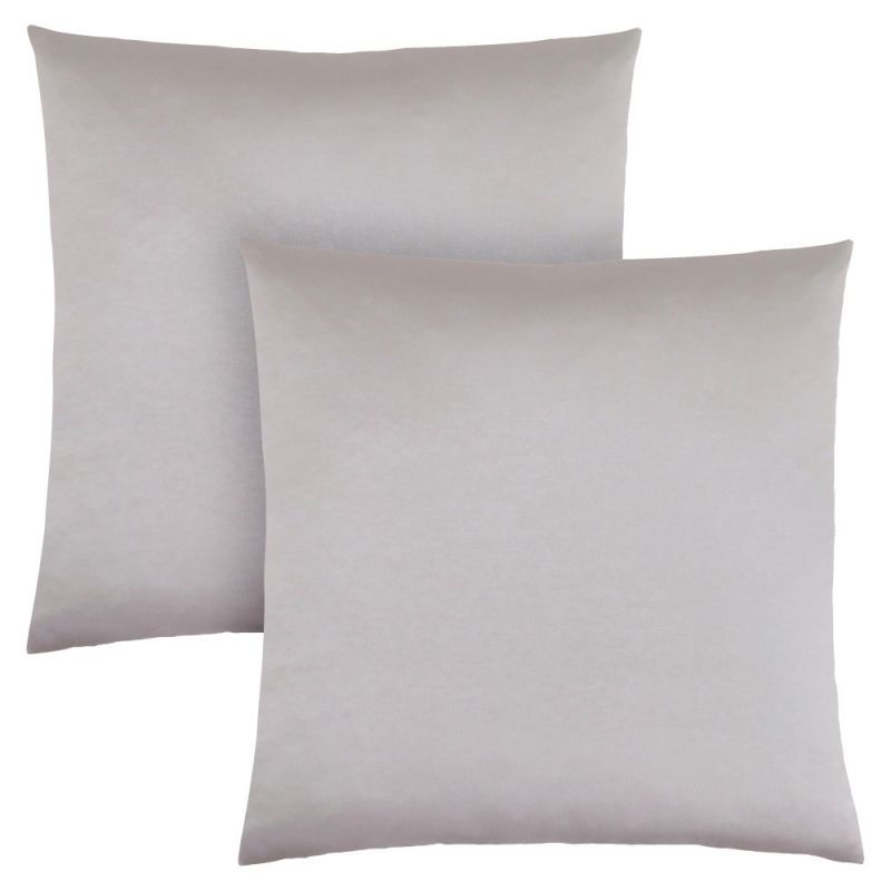 Monarch Specialties - Pillows, (Set of 2) 18 X 18 Square, Insert Included, Decorative Throw, Accent, Sofa, Couch, Bedroom, Polyester, Hypoallergenic, Grey, Modern - I-9337