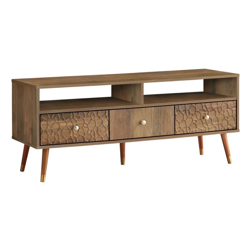 Monarch Specialties - Tv Stand, 48 Inch, Console, Media Entertainment Center, Storage Cabinet, Living Room, Bedroom, Wood, Laminate, Walnut, Mid Century - I-2835