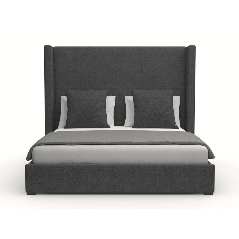 Nativa Interiors - Aylet Plain Upholstered Medium California King Charcoal Bed - BED-AYLET-PL-MID-CA-PF-CHARCOAL