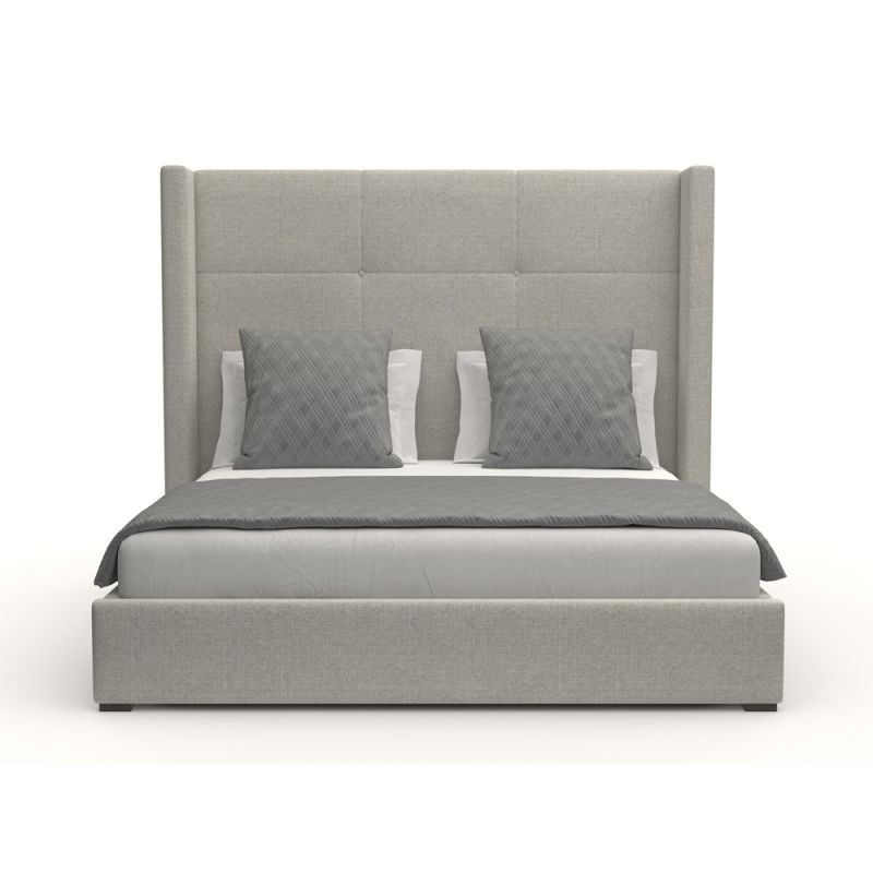 Nativa Interiors - Aylet Simple Tufted Upholstered Medium King Grey Bed - BED-AYLET-ST-MID-KN-PF-GREY