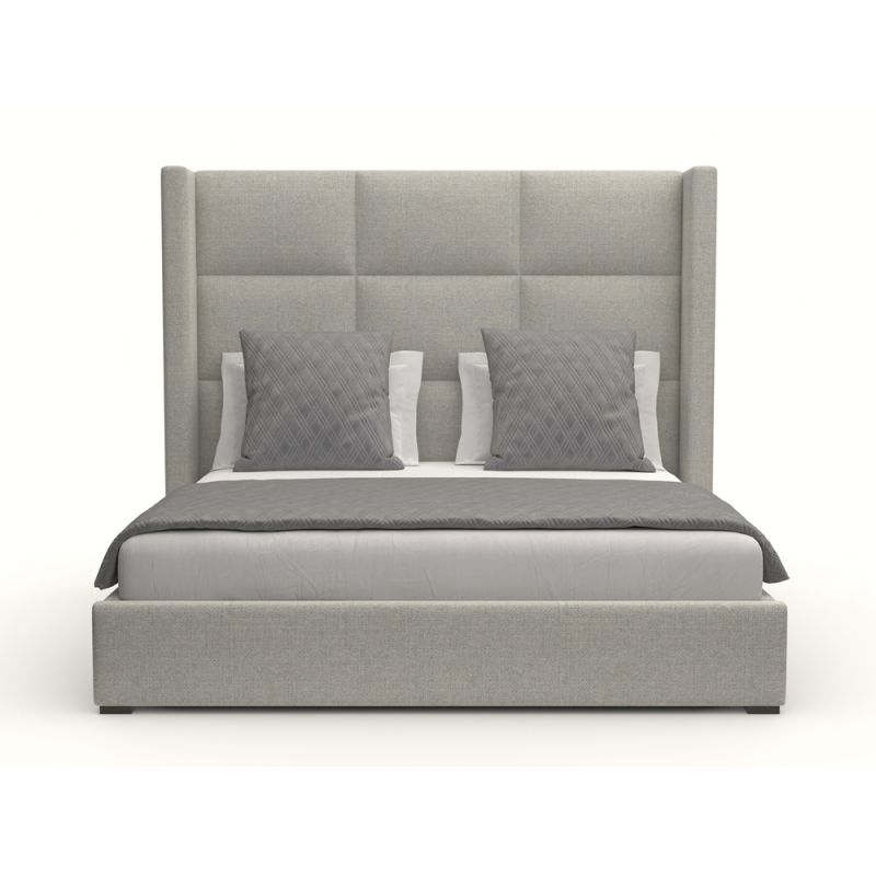 Nativa Interiors - Aylet Square Tufted Upholstered Medium Queen Grey Bed - BED-AYLET-SQ-MID-QN-PF-GREY