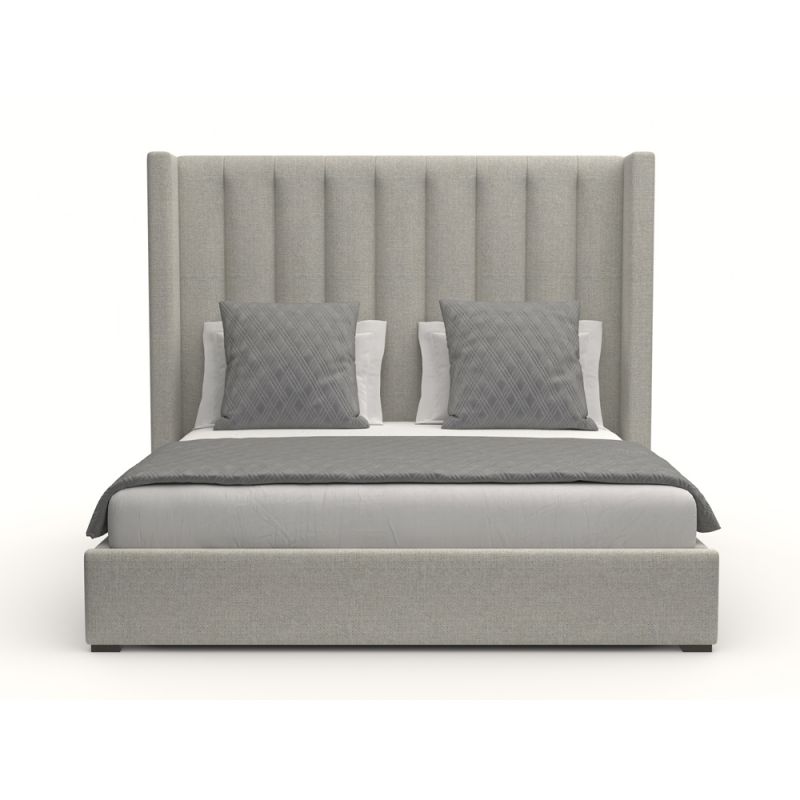 Nativa Interiors - Aylet Vertical Channel Tufted Upholstered Medium Grey California King Bed - BED-AYLET-VC-MID-CA-PF-GREY