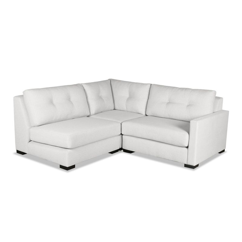 Nativa Interiors - Chester Buttoned Modular L-Shaped Sectional Mini Right Arm Facing 83
