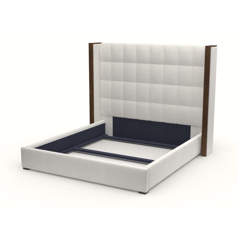 Nativa Interiors - Irenne Box Tufted Upholstered Medium King Off White Bed - BED-IRENNE-BOX-MID-KN-PF-WHITE