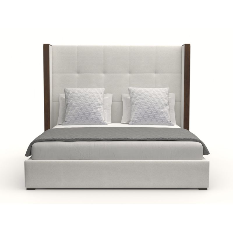 Nativa Interiors - Irenne Button Tufted Upholstered Medium California King Off White Bed - BED-IRENNE-BTN-MID-CA-PF-WHITE