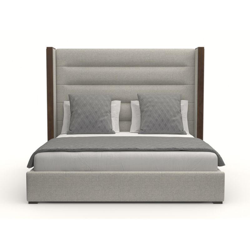 Nativa Interiors - Irenne Horizontal Channel Tufted Upholstered Medium California King Grey Bed - BED-IRENNE-HC-MID-CA-PF-GREY
