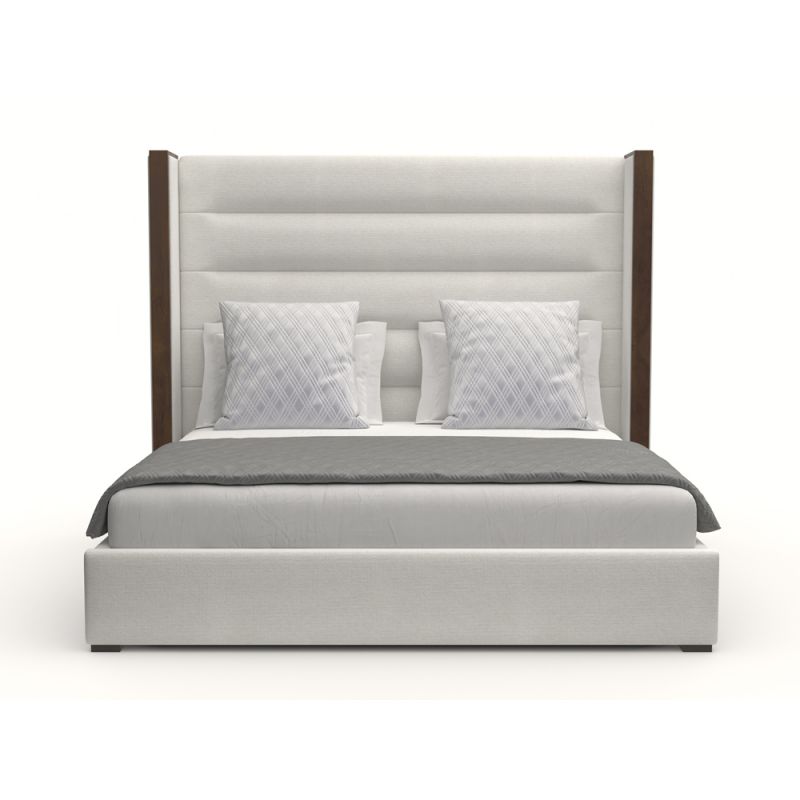 Nativa Interiors - Irenne Horizontal Channel Tufted Upholstered Medium King Off White Bed - BED-IRENNE-HC-MID-KN-PF-WHITE