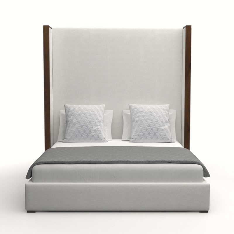 Nativa Interiors - Irenne Plain Upholstered High King Off White Bed - BED-IRENNE-PL-HI-KN-PF-WHITE
