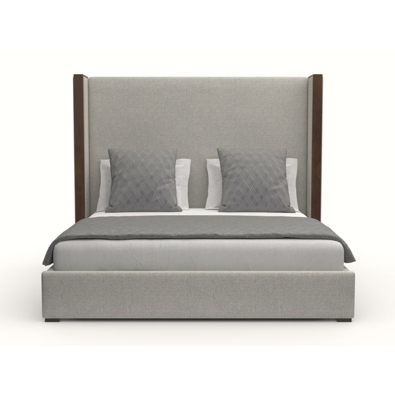 Nativa Interiors - Irenne Plain Upholstered Medium King Grey Bed - BED-IRENNE-PL-MID-KN-PF-GREY
