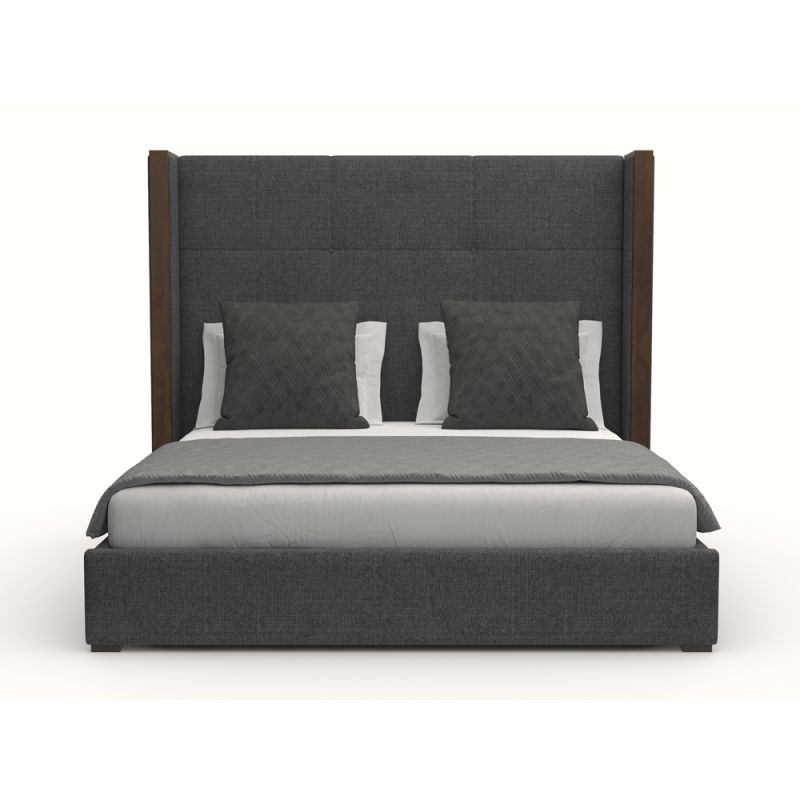 Nativa Interiors - Irenne Simple Tufted Upholstered Medium California King Charcoal Bed - BED-IRENNE-ST-MID-CA-PF-CHARCOAL