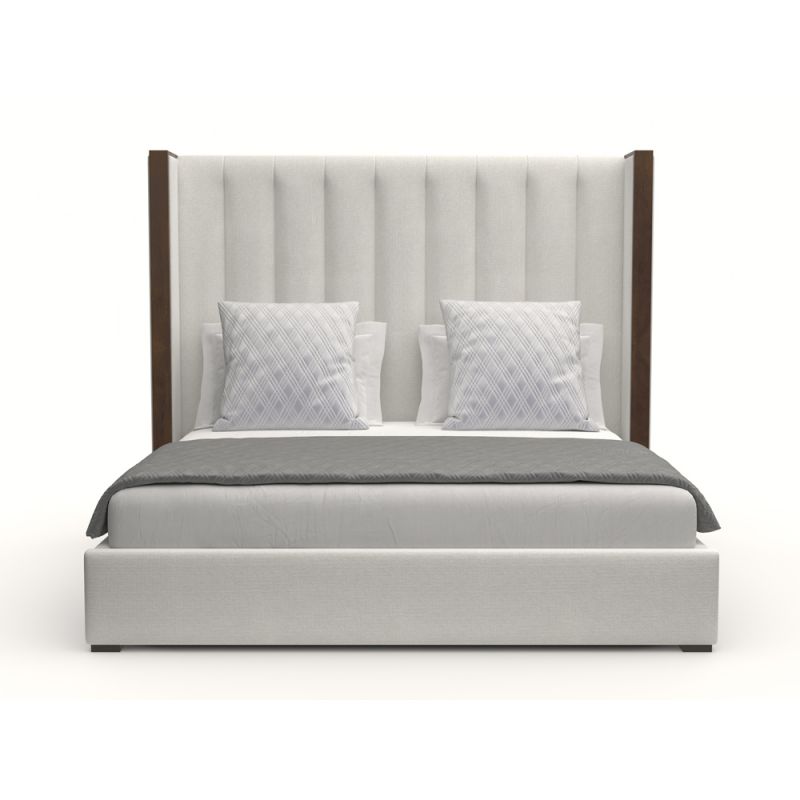 Nativa Interiors - Irenne Vertical Channel Tufted Upholstered Medium California King Off White Bed - BED-IRENNE-VC-MID-CA-PF-WHITE