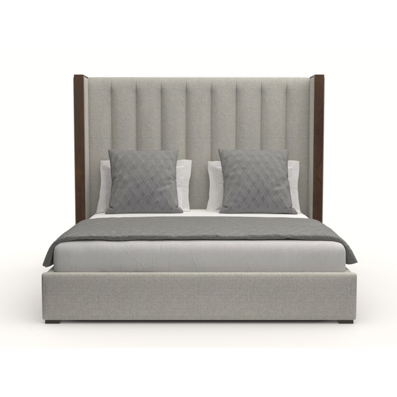 Nativa Interiors - Irenne Vertical Channel Tufted Upholstered Medium Queen Grey Bed - BED-IRENNE-VC-MID-QN-PF-GREY