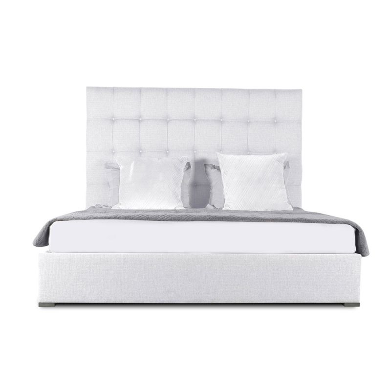Nativa Interiors - Moyra Box Tufted Upholstered Medium Queen Off White Bed - BED-MOYRA-BOX-MID-QN-PF-WHITE