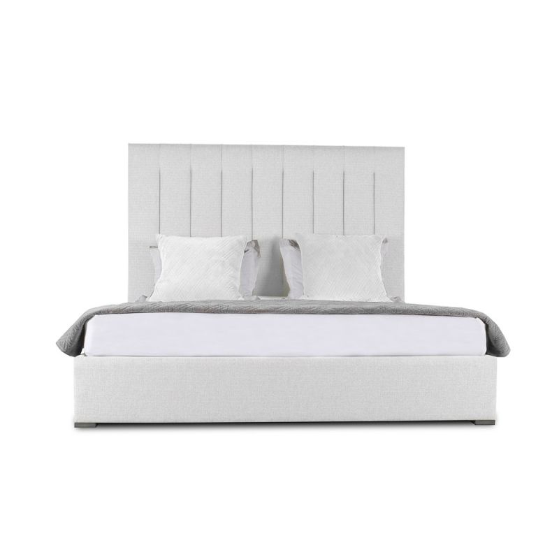Nativa Interiors - Moyra Vertical Channel Tufted Upholstered High Height California King Off White Bed - BED-MOYRA-VC-HI-CA-PF-WHITE
