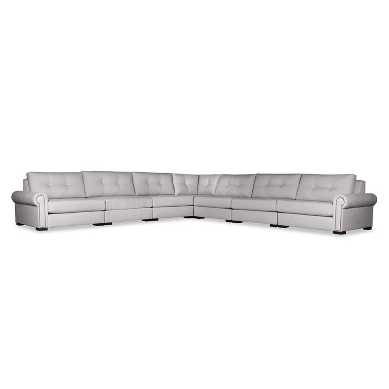 Nativa Interiors - Sylviane Buttoned Modular L-Shaped Sectional King 159