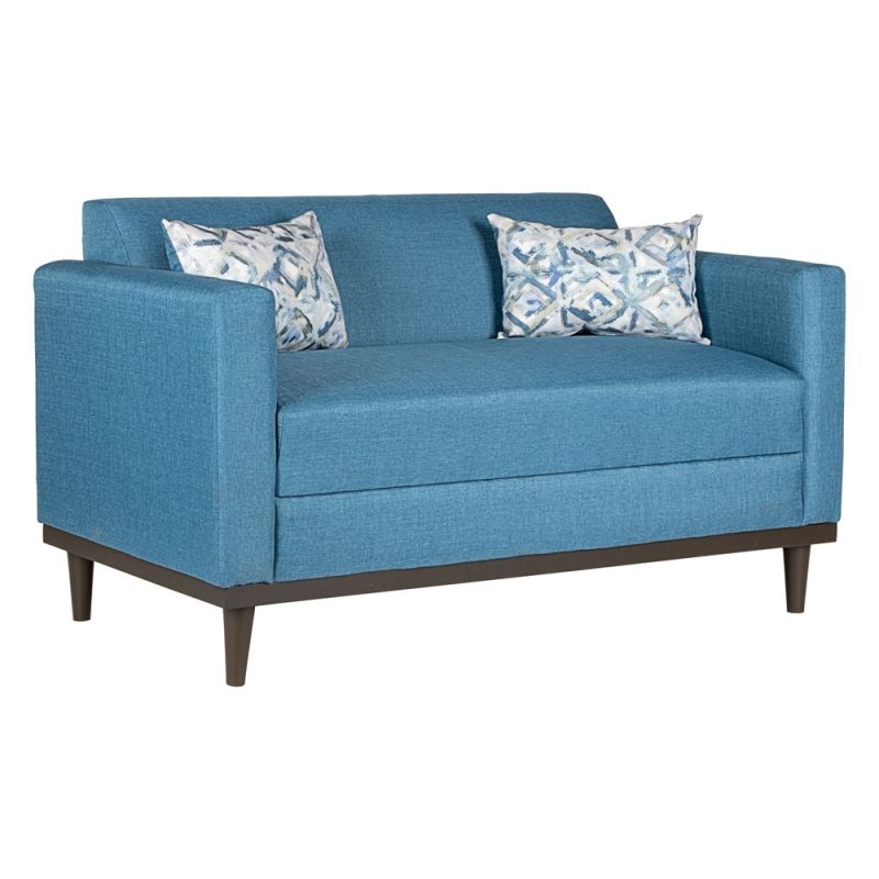 New Classic Furniture - Aiden Loveseat W/2 Throw Pillows-Blue - U1313-20-AQU