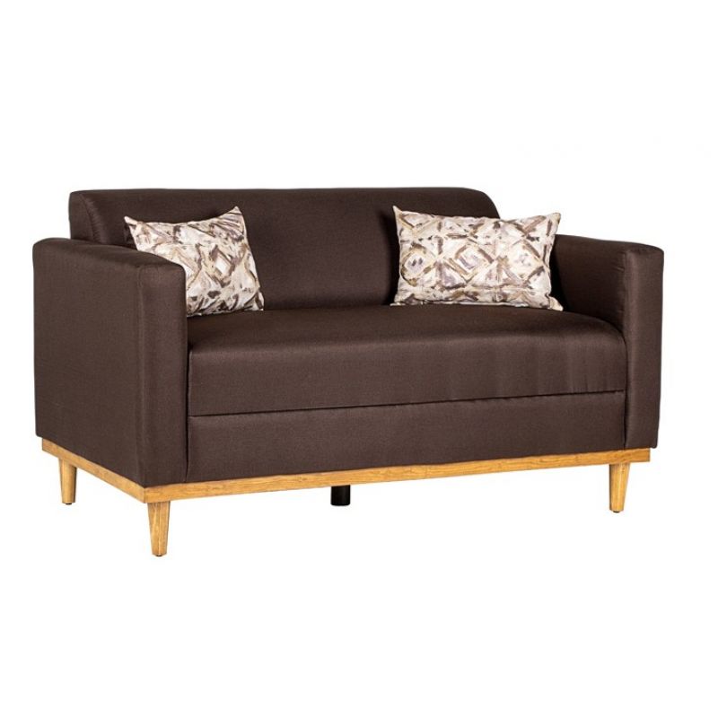 New Classic Furniture - Aiden Loveseat W/2 Throw Pillows-Chocolate - U1313-20-CHC