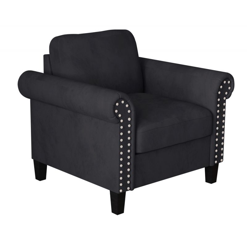 New Classic Furniture - Alani Accent Chair-Black - UKD16-10-BLK