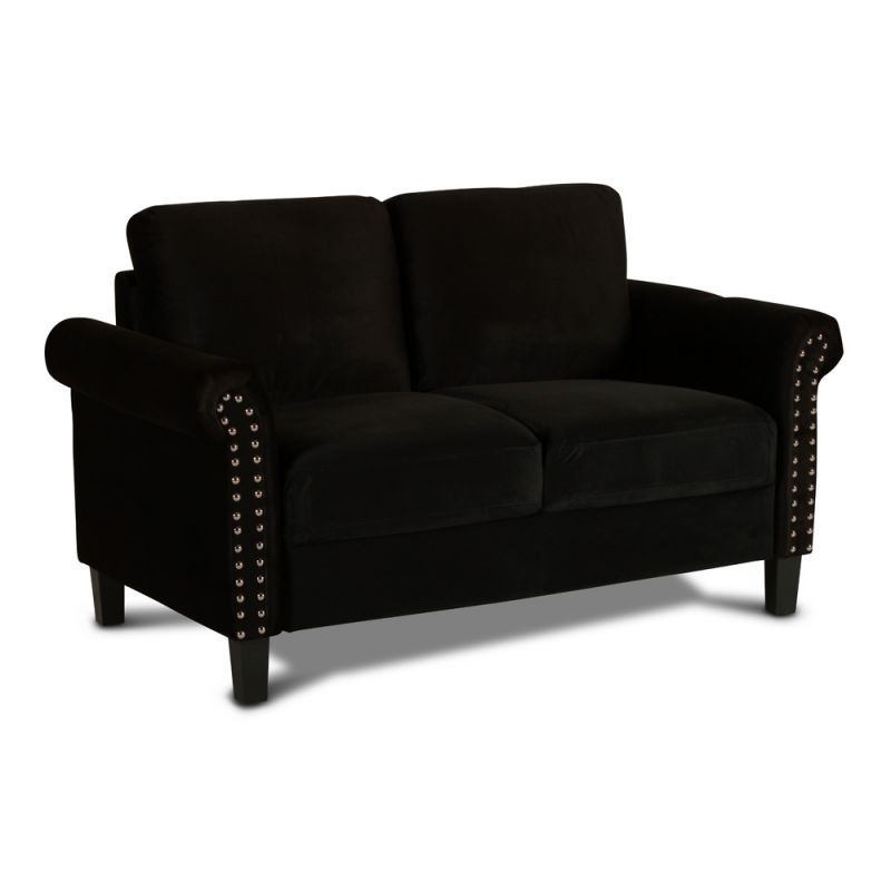 New Classic Furniture - Alani Loveseat-Black - UKD16-20-BLK