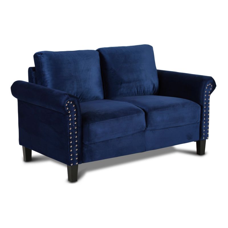 New Classic Furniture - Alani Loveseat-Deep Blue - UKD16-20-BLU