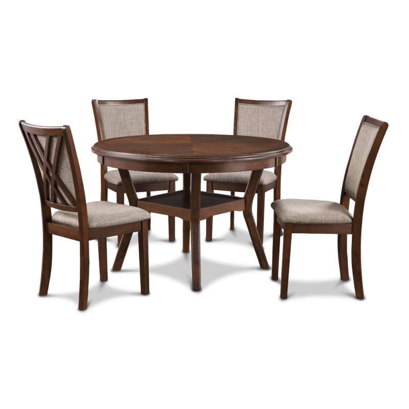 New Classic Furniture - Amy 5 Pc Dining Set-Cherry - D3651-50S-CHY