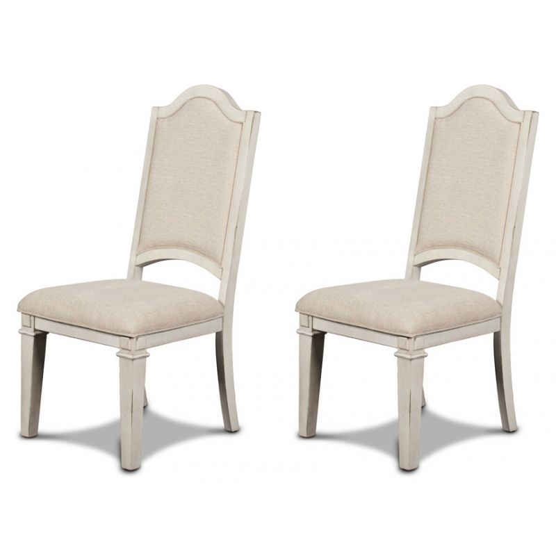 New Classic Furniture - Anastasia Dining Chair - Ant. White (Set of 2) - DH1731-20