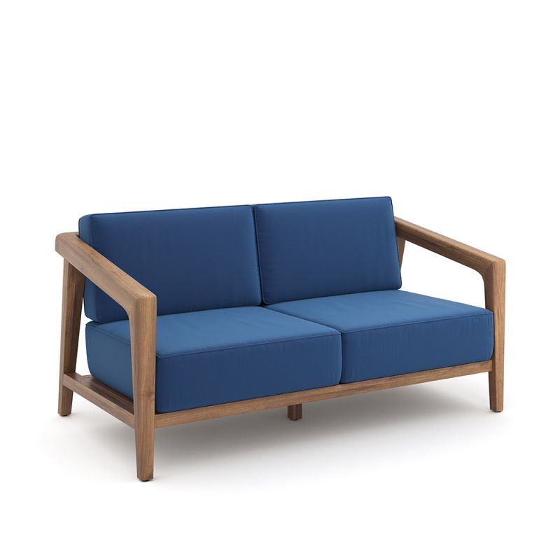 New Classic Furniture - Bali Outdoor Solid Wood Loveseat-Dark Blue - G896B-20