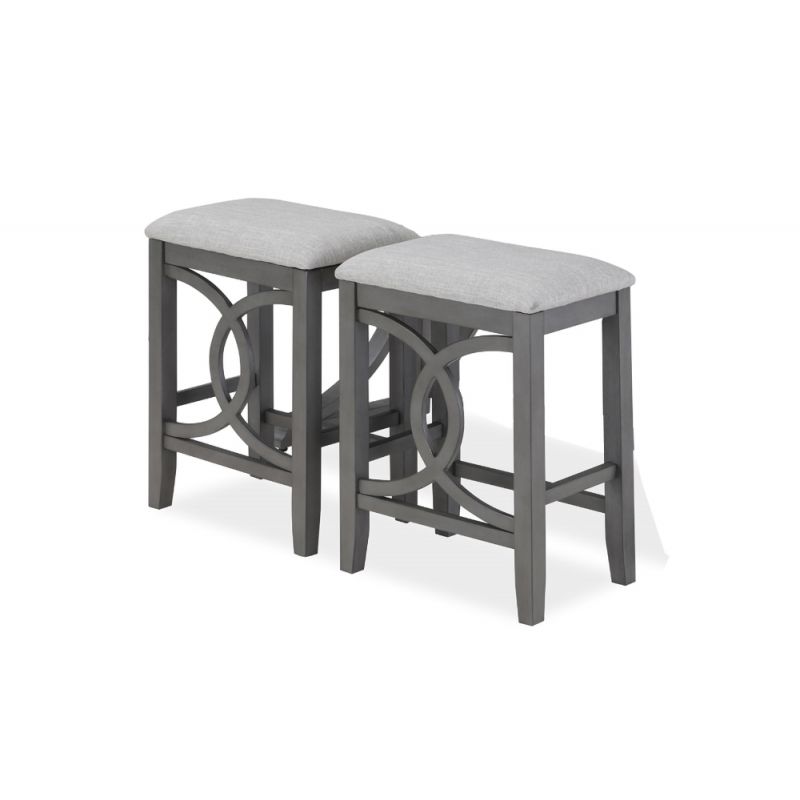 New Classic Furniture - Bella Counter Stool-Gray (Set of 2) - D324-CS-GRY