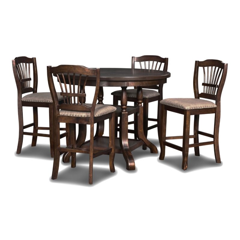 New Classic Furniture - Bixby Counter Table and 6 Chairs - 45-2541-D6C
