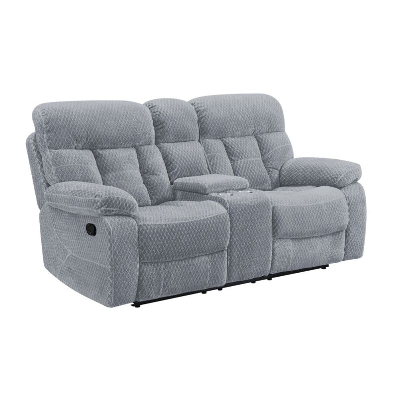 New Classic Furniture - Bravo Dual Recliner Console Loveseat-Stone - U1165-25-STN