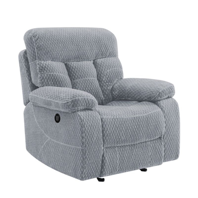 New Classic Furniture - Bravo Glider Recliner With Power Footrest-Stone - U1165-13P1-STN