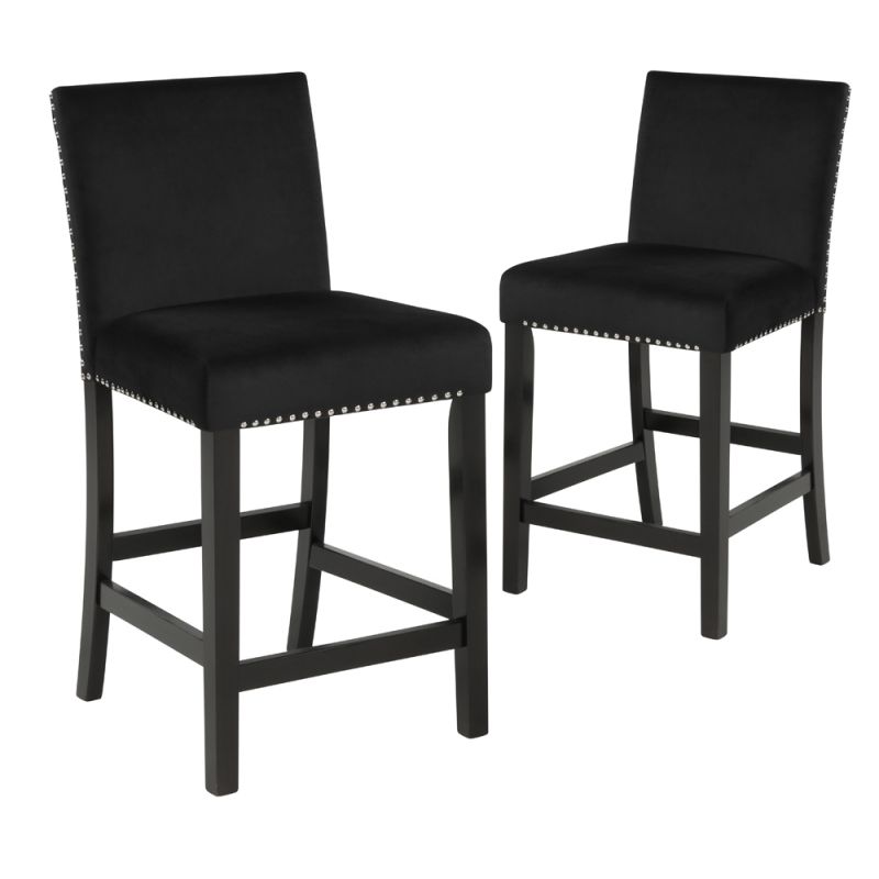 New Classic Furniture - Celeste Counter Height Chair-Black (Set of 2) - D400-22-BLK