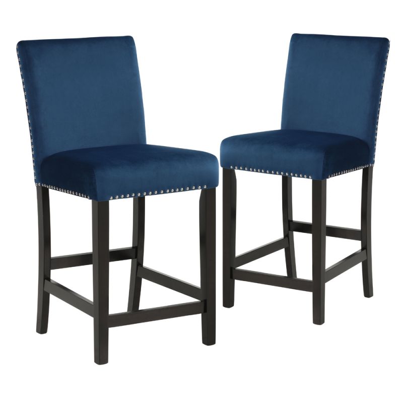 New Classic Furniture - Celeste Counter Height Chair-Blue (Set of 2) - D400-22-BLU