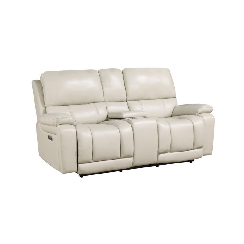 New Classic Furniture - Cicero Console Loveseat W/ Pwr Fr & Hr-Cream - L4231-25P2-CRM