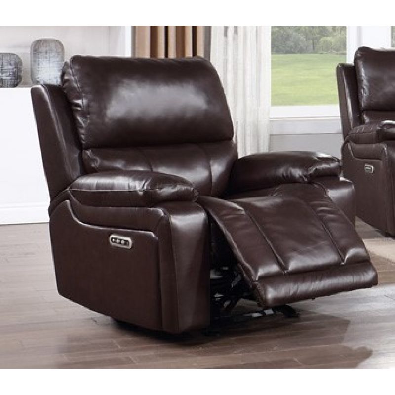 New Classic Furniture - Cicero Glider Recliner W/Pwr Fr-Brown - L4231-13P1-BRN