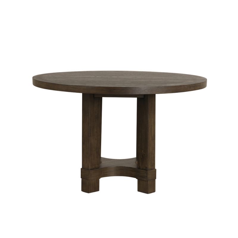 New Classic Furniture - Cityscape Round Dining Table-Walnut - D4212-11