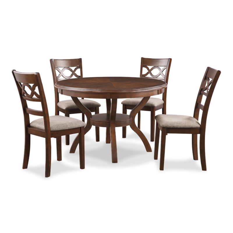 New Classic Furniture - Cori Round Dining 5 Pc Set-Cherry - D1719-50S-CHY