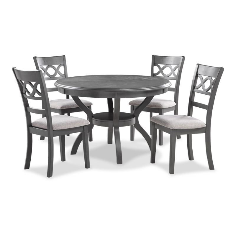 New Classic Furniture - Cori Round Dining 5 Pc Set-Gray - D1719-50S-GRY