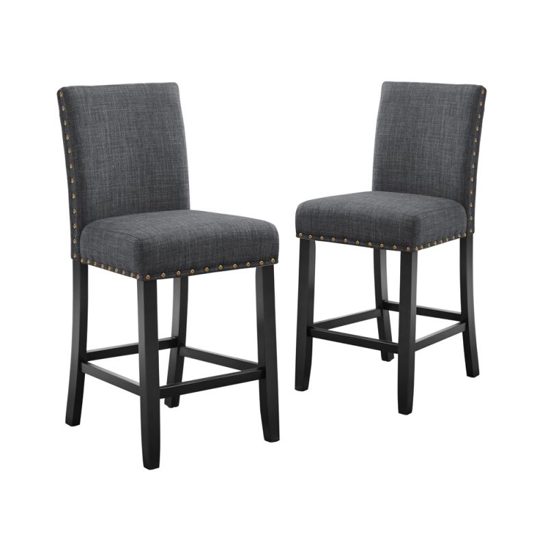 New Classic Furniture - Crispin Granite Gray Counter Chair (Set of 2) - D162-CS-GRN