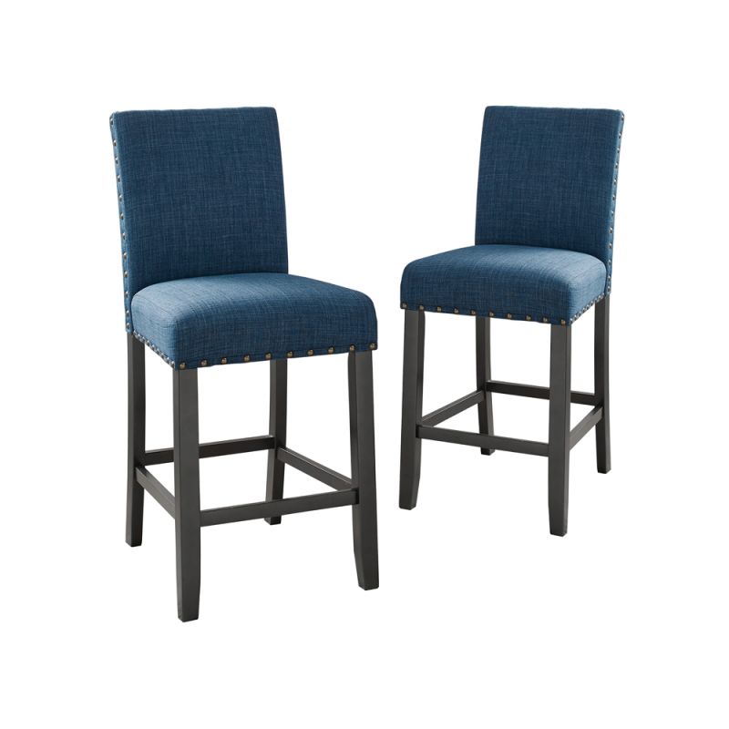 New Classic Furniture - Crispin Marine Blue Counter Chair (Set of 2) - D162-CS-MAR