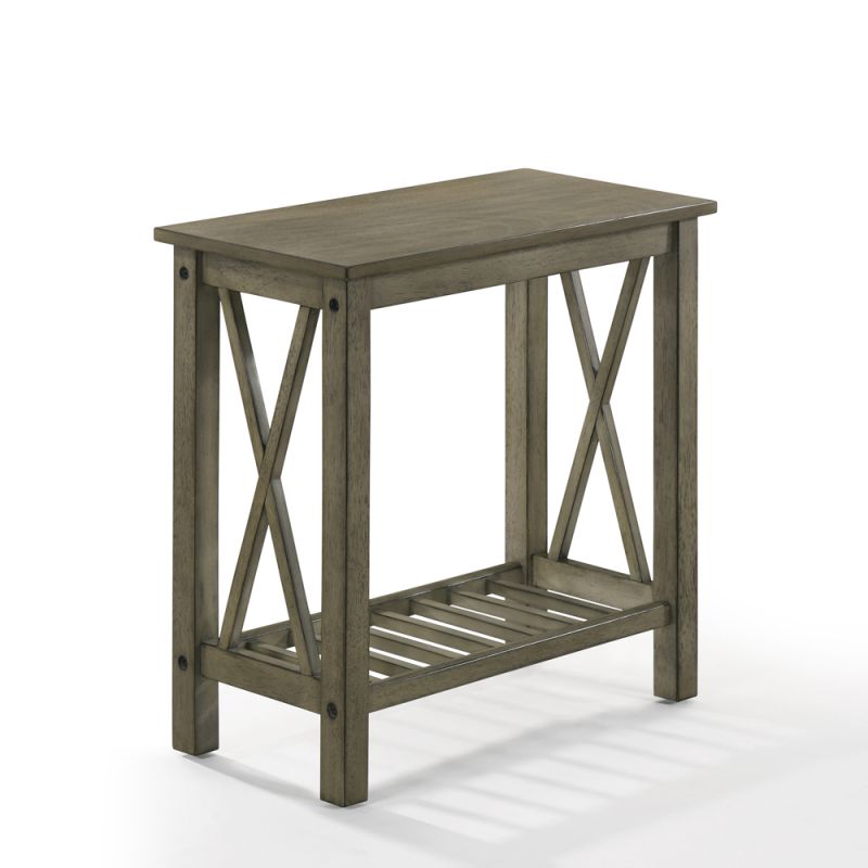 New Classic Furniture - Eden Chairside Table-Gray - T07-23-GRY